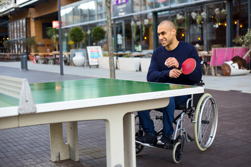 Wheelchair ping pong game - Accessible sports - Wheelchair sports - Sports for people with disabilities